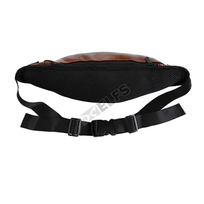TAS PINGGANG Tas Pinggang Selempang Waistbag Leather 7804 Coklat Muda 4 trm_pinggang_leather_7804_cm_3