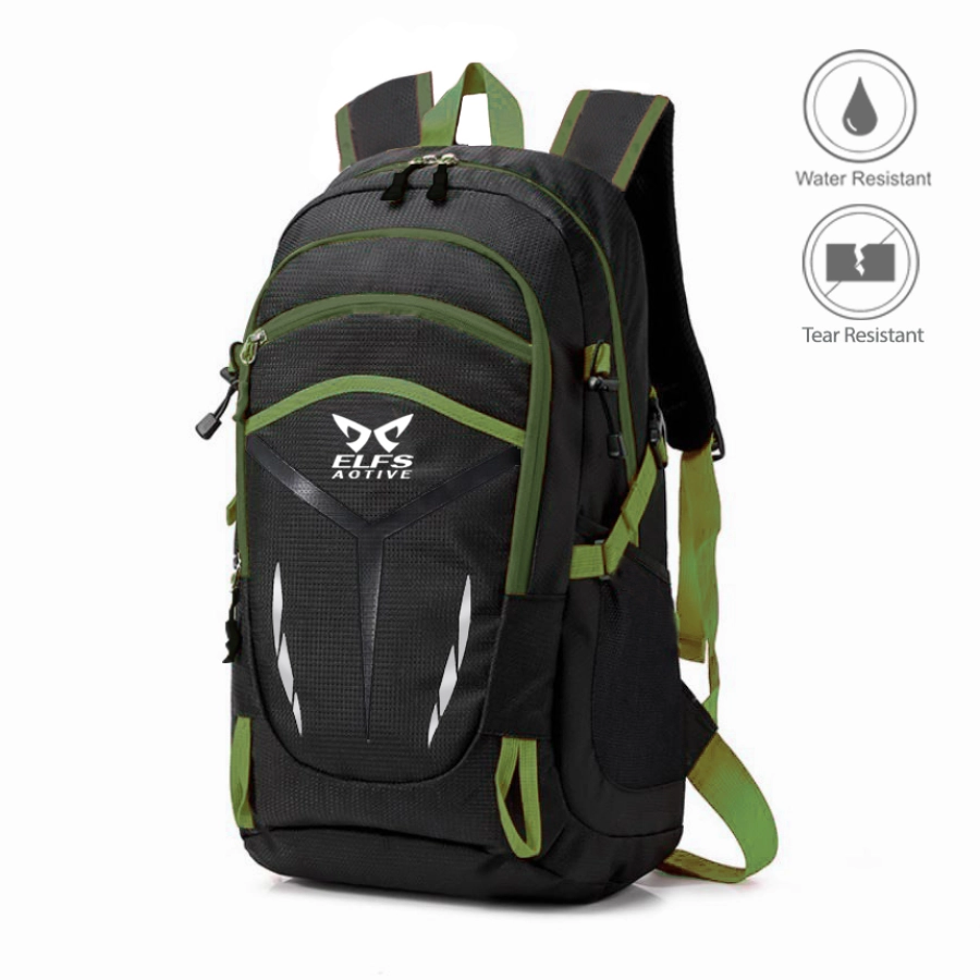 TAS GUNUNG ELFS - TAS RANSEL DAYPACK 20L WATER RESISTANT DENGAN PLUIT HIJAU TUA 1 trm_ransel_mini_list_hitam_it_0