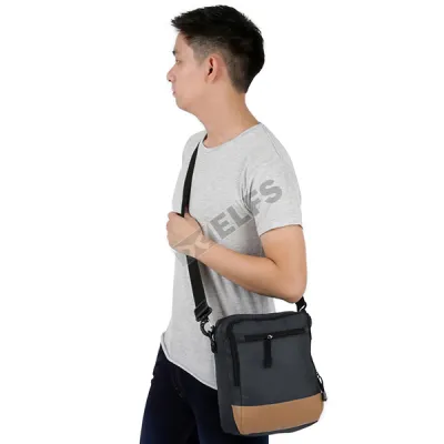 TAS SELEMPANG KECIL Tas Selempang Sling Bag Canvas Simple Abu Tua 2 trm_selempang_canvas_simple_at_1