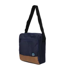 TAS SELEMPANG KECIL Elfs Tas Selempang Kecil Cordura Suede Sling Bag Biru Dongker