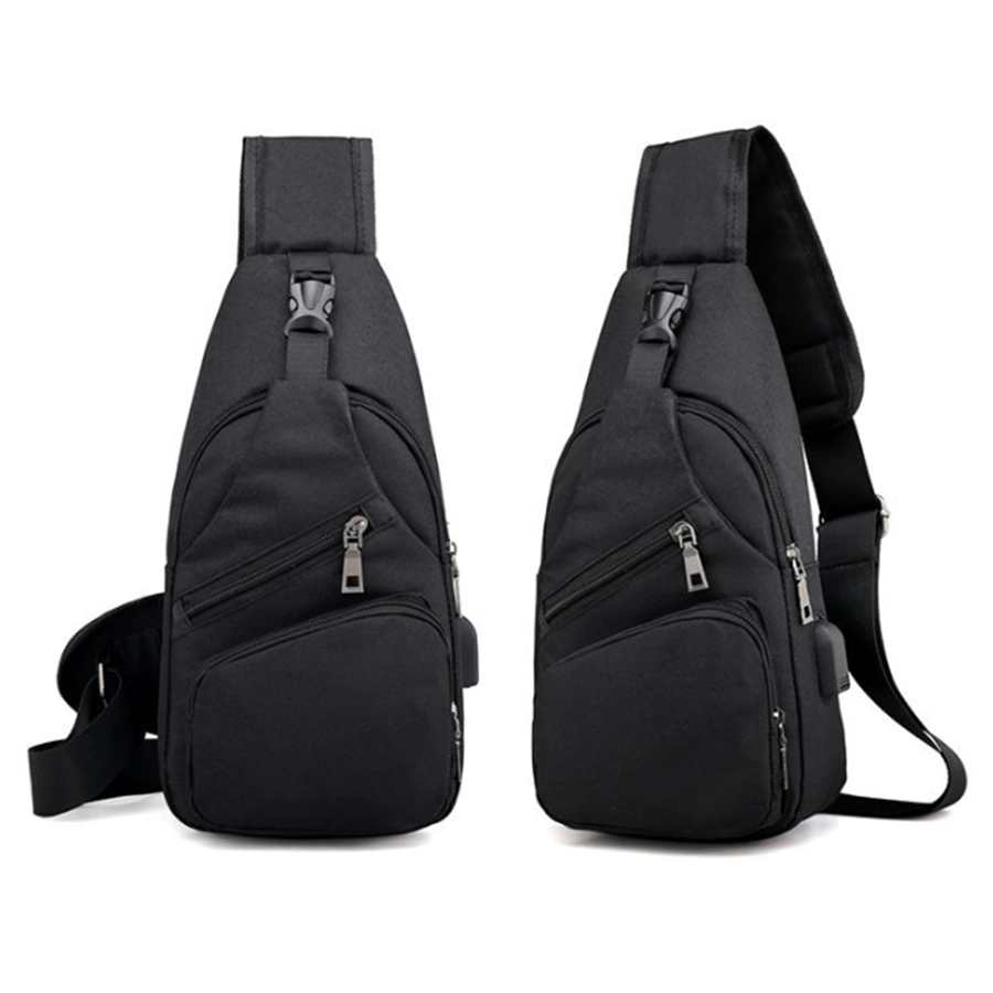 TAS PUNDAK TAS SELEMPANG USB PORT CHARGER SMART CROSSBODY SLING BAG HITAM  2 trm_selempang_mini_hx1