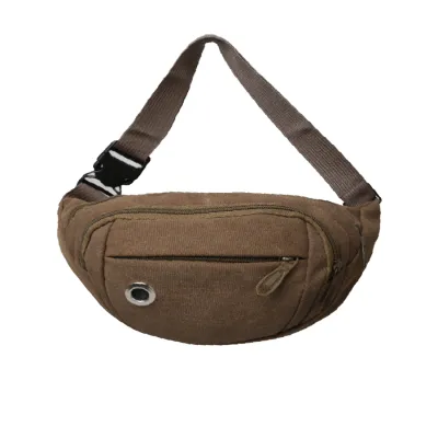 TAS PINGGANG Tas Pinggang Selempang Canvas Waist Bag 820 Khaki 3 trm_waist_canvas_820_kh2