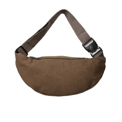 TAS PINGGANG Tas Pinggang Selempang Canvas Waist Bag 820 Khaki 4 trm_waist_canvas_820_kh3