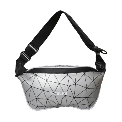 TAS PINGGANG Tas Pinggang Selempang Geometris Waterproof Waist Bag 818 Silver 3 trm_waist_geometris_818_sv2