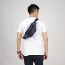 TAS PINGGANG Tas Pinggang Selempang Jaring Waist Bag 817 Biru Tua