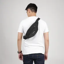 TAS PINGGANG Tas Pinggang Selempang Jaring Waist Bag 817 Hitam