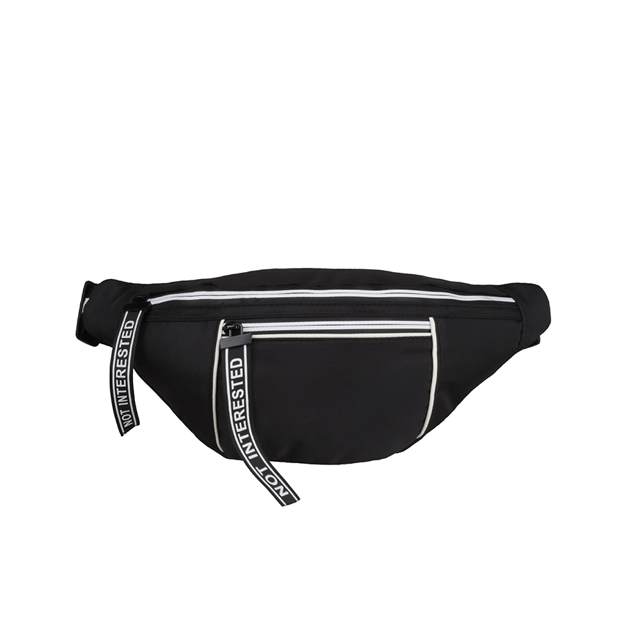 Tas Pinggang Selempang Nylon Korea Swag Waist Bag 02 Hitam TAS
