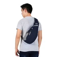 SLING BAG Tas Selempang Lipat Anti Air Foldable Water Resistant Slingbag 1AX802 Elfs Biru Dongker