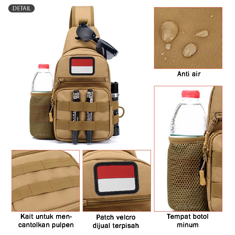 TAS PUNDAK TAS CROSSBODY TACTICAL WATERPROOF LIBANON SLINGBAG FK9301 ABU MUDA 4 trm_waterproof_tactical_army_fk9301_am2