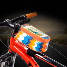TAS OLAHRAGA Tas Sepeda Roswheel Holder HP Waterproof Frame Atas Orange