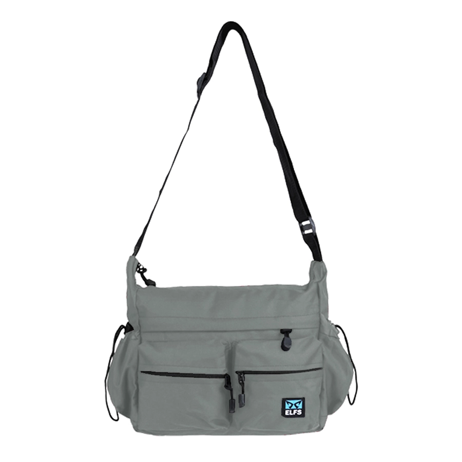 TAS SELEMPANG BESAR TAS SELEMPANG MESSENGER BAG POCKET ABU ABU<br> 1 trsm_2_pocket_besar_aa0