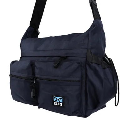 TAS SELEMPANG BESAR Tas Selempang Messenger Bag Pocket Biru Dongker 4 trsm_2_pocket_besar_bd_3