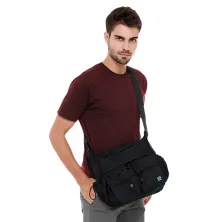 TAS SELEMPANG BESAR Tas Selempang Messenger Bag Pocket Hitam