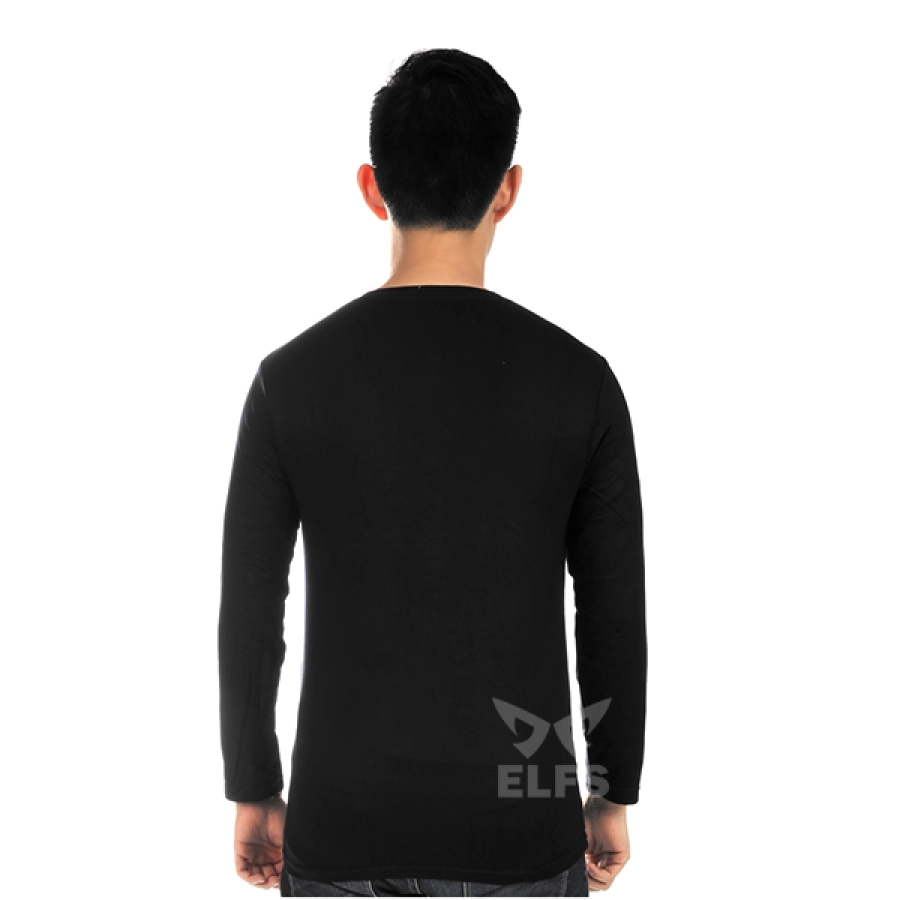 LENGAN PANJANG POLOS Vneck Pria Lengan Panjang Button Baseball Hitam 3 vxj_button_baseball_hx_2