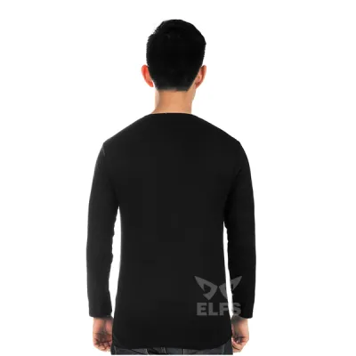 LENGAN PANJANG POLOS Vneck Pria Lengan Panjang Button Baseball Hitam 3 vxj_button_baseball_hx_2