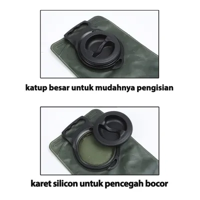 TAS OLAHRAGA Kantong Air Minum 2L BPA Free WATER BLADDER Hijau Army 4 water_bladder_2l_bpa_it3