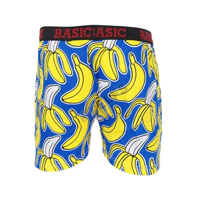 BOXER MOTIF Boxer Pria Dewasa Celana Dalam Santai Banana Pattern Biru Tua 2 xk_banana_patten_bt_1