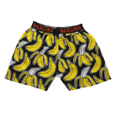BOXER MOTIF Boxer Pria Dewasa Celana Dalam Santai Banana Pattern Hitam 3 xk_banana_patten_hx_2