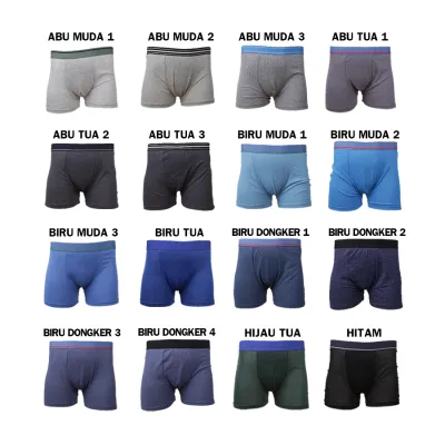 BOXER POLOS Boxer Briefs Katun Pria Import List Celana Dalam CD Kolor Biru Dongker 2 xk_boxer_briefs_import_list_3pcs_mx1