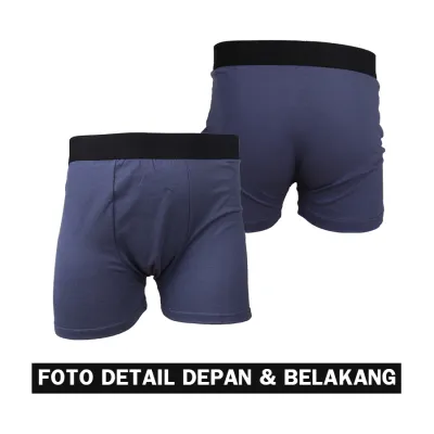 BOXER POLOS Boxer Briefs Katun Pria Import List Celana Dalam CD Kolor Biru Muda 3 xk_boxer_briefs_import_list_3pcs_mx2