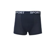 BOXER POLOS Elfs  Boxer Katun Pria Briefs Import Celana Dalam Sport Biru Dongker