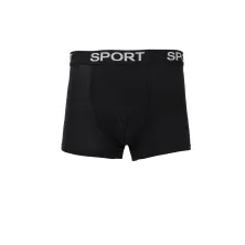 BOXER POLOS Elfs  Boxer Katun Pria Briefs Import Celana Dalam Sport Hitam