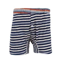 BOXER POLOS Celana  Dalam Pria Boxer Spandek Salur Biru Dongker