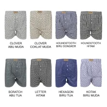 BOXER MOTIF ELFS  BOXER KATUN PRIA IMPORT MOTIF FASHION CELANA DALAM PENDEK STRETCH SANTAI MOTIF MIX 3pcs