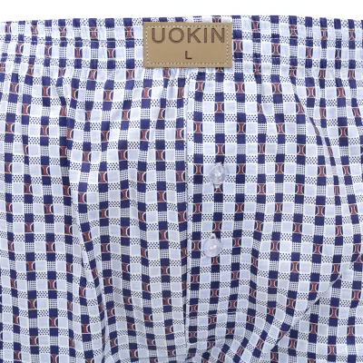 BOXER MOTIF Elfs - Boxer Katun Pria Import Motif Fashion Celana Dalam Pendek Stretch Santai Kotak - Biru Muda 3 xk_boxer_import_motif_kotak_bm2