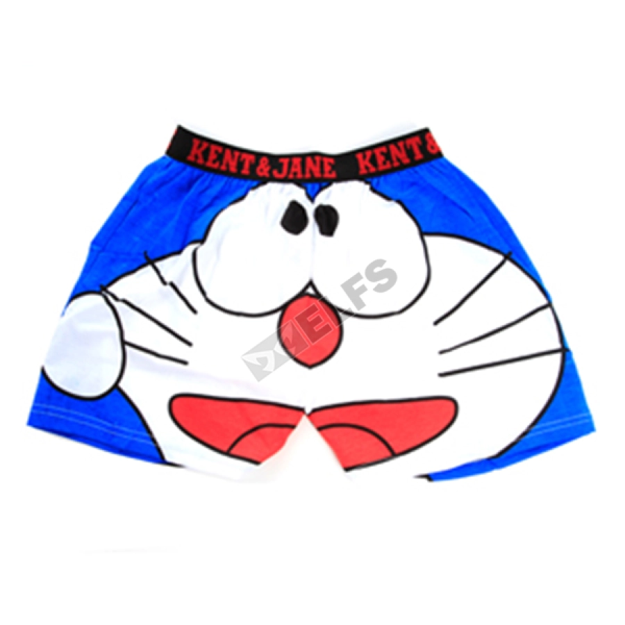 BOXER MOTIF Boxer Pria Dewasa Celana Dalam Santai Doraemon Face Biru Tua 2 xk_doraemon_face_bt_1