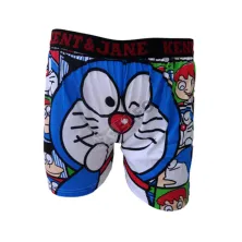 BOXER MOTIF Boxer Pria Dewasa Celana Dalam Santai Doraemon Hijau Tua