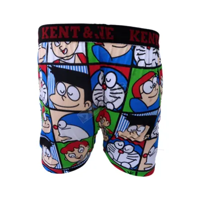 BOXER MOTIF Boxer Pria Dewasa Celana Dalam Santai Doraemon Hijau Tua 2 xk_doraemon_it_1
