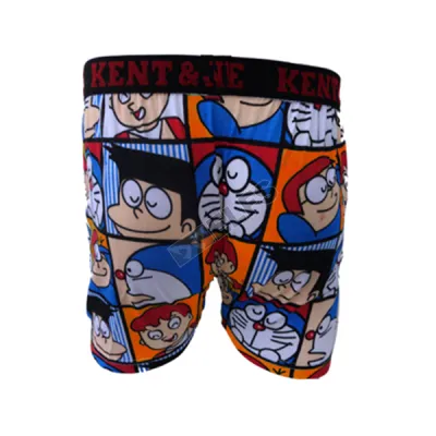 BOXER MOTIF Boxer Pria Dewasa Celana Dalam Santai Doraemon Oranye 2 xk_doraemon_or_1