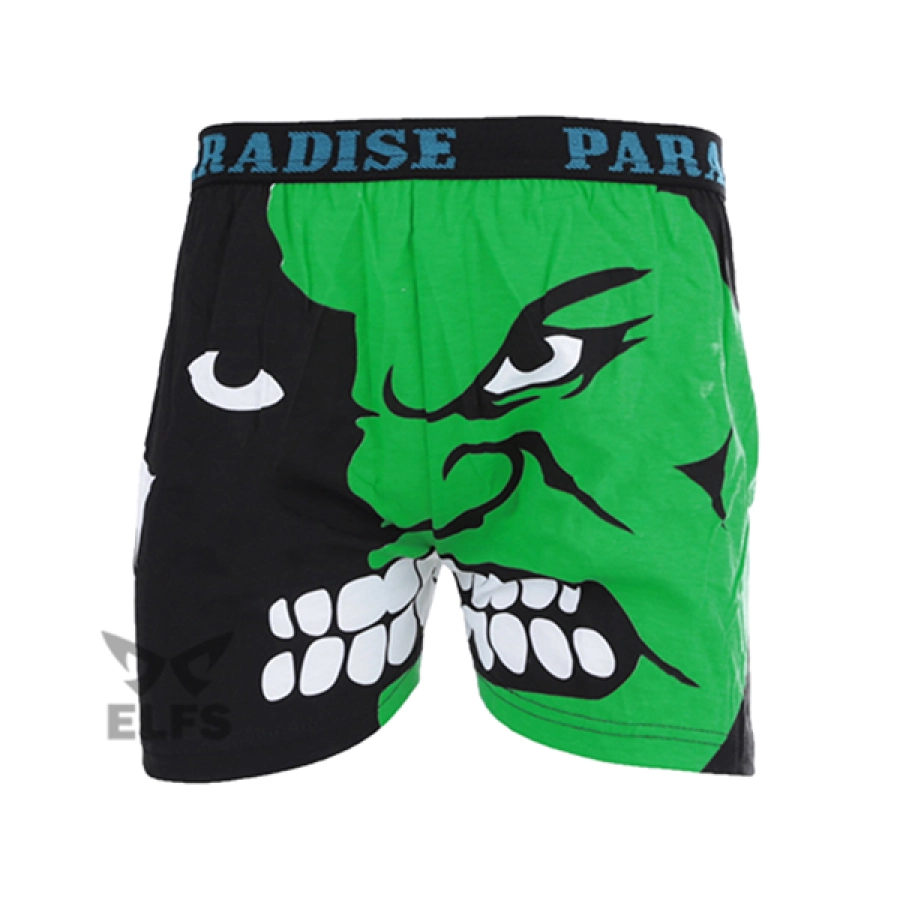 BOXER MOTIF Boxer Pria Dewasa Celana Dalam Santai Hulk Face Hijau Tua 1 xk_hulk_face_it_0