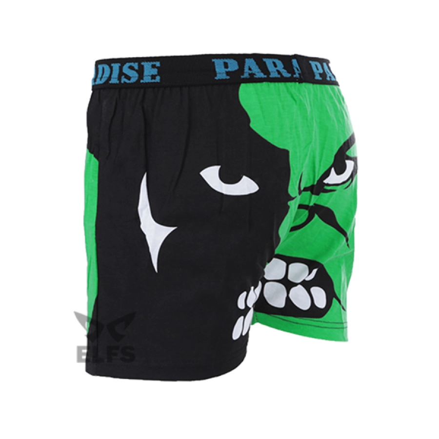 BOXER MOTIF Boxer Pria Dewasa Celana Dalam Santai Hulk Face Hijau Tua 2 xk_hulk_face_it_1
