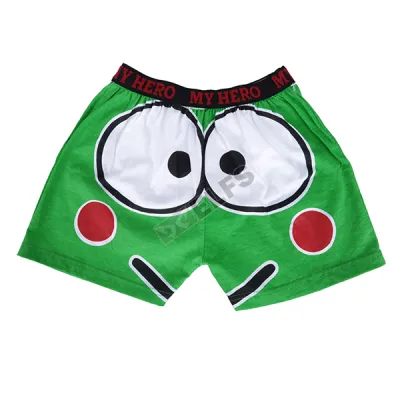 BOXER MOTIF Boxer Pria Dewasa Celana Dalam Santai Kartun Keropi Hijau Tua 3 xk_keropi_it_2