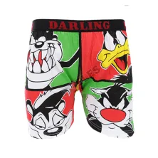 BOXER MOTIF Boxer Pria Dewasa Celana Dalam Santai Looney Toons Hijau Tua