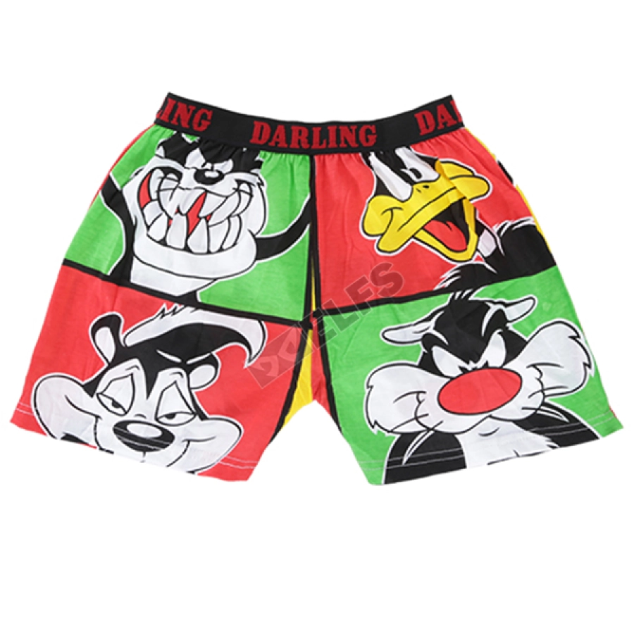 BOXER MOTIF Boxer Pria Dewasa Celana Dalam Santai Looney Toons Hijau Tua 2 xk_looney_toons_it_1