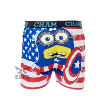 BOXER MOTIF Boxer Pria Dewasa Celana Dalam Santai Minion USA Biru Tua