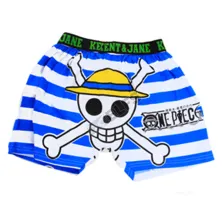 BOXER MOTIF Boxer Pria Dewasa Celana Dalam Santai One Piece Pirates Biru Tua