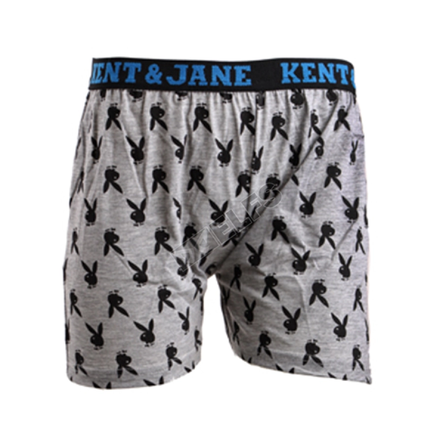 BOXER MOTIF Boxer Pria Dewasa Celana Dalam Santai Playboy Pattern Abu Muda 1 xk_playboy_pattern_am_0