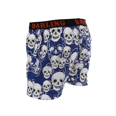 BOXER MOTIF Boxer Pria Dewasa Celana Dalam Santai Skull Pattern Biru Dongker 2 xk_skull_pattern_bd_1