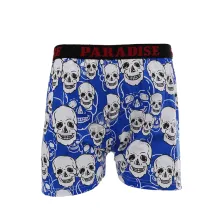 BOXER MOTIF Boxer Pria Dewasa Celana Dalam Santai Skull Pattern Biru Tua