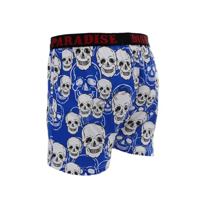 BOXER MOTIF Boxer Pria Dewasa Celana Dalam Santai Skull Pattern Biru Tua 2 xk_skull_pattern_bt_1