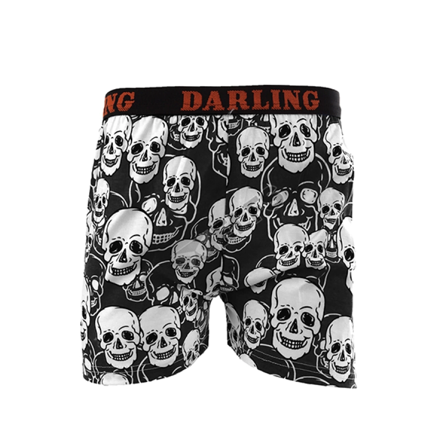 BOXER MOTIF Boxer Pria Dewasa Celana Dalam Santai Skull Pattern Hitam 1 xk_skull_pattern_hx_0