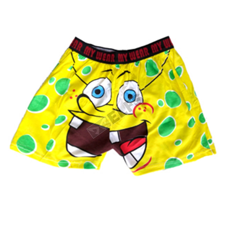 BOXER MOTIF Boxer Pria Dewasa Celana Dalam Santai Spongebob Kuning Tua 2 xk_spongebob_kt_1