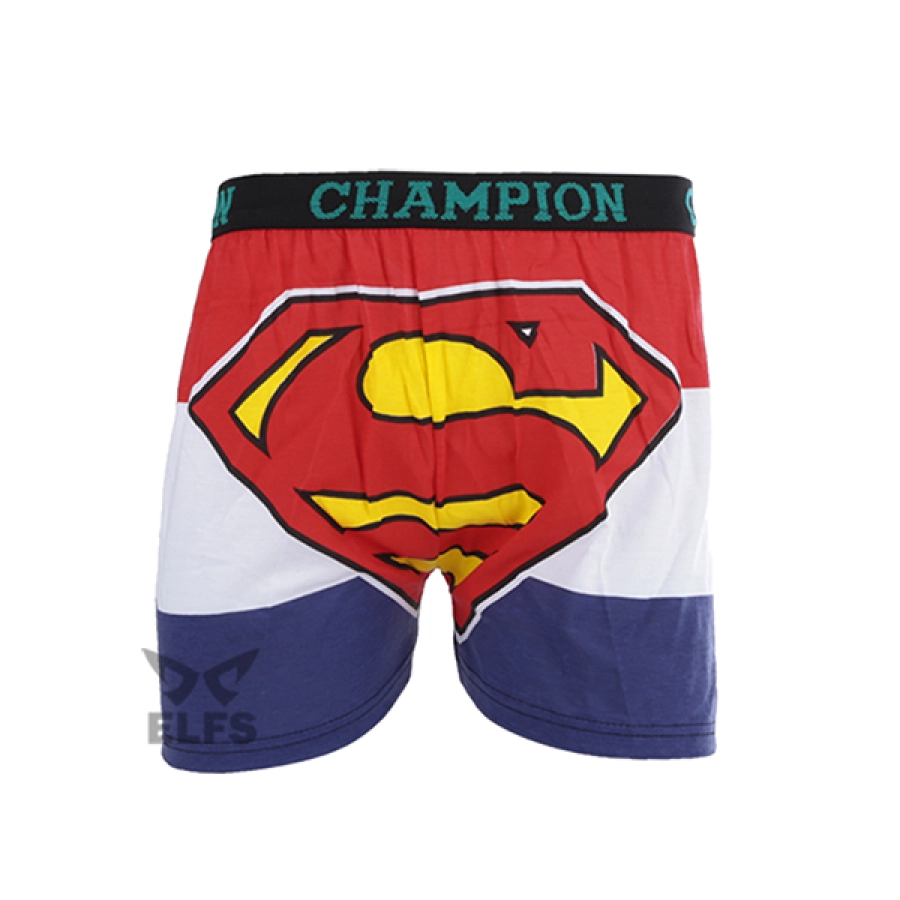 BOXER MOTIF Boxer Pria Dewasa Celana Dalam Santai Superman Half Biru Dongker 1 xk_superman_half_bd_0