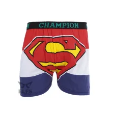 BOXER MOTIF Boxer Pria Dewasa Celana Dalam Santai Superman Half Biru Dongker