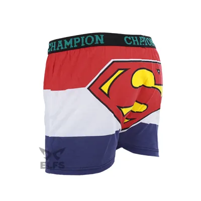 BOXER MOTIF Boxer Pria Dewasa Celana Dalam Santai Superman Half Biru Dongker 2 xk_superman_half_bd_1