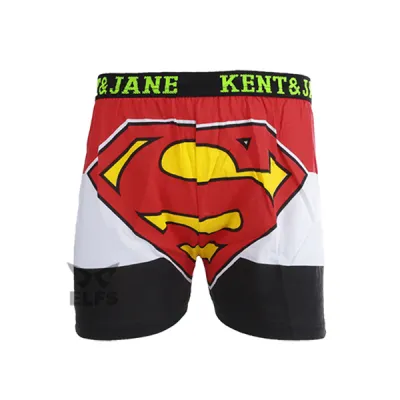 BOXER MOTIF Boxer Pria Dewasa Celana Dalam Santai Superman Half Hitam 1 xk_superman_half_hx_0